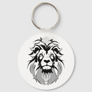 Chaveiro Círculo de Metal com rosto de leão 5,08cm Nyckelring