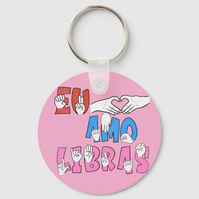 Chaveiro Eu amo Libras Nyckelring (Framsida)