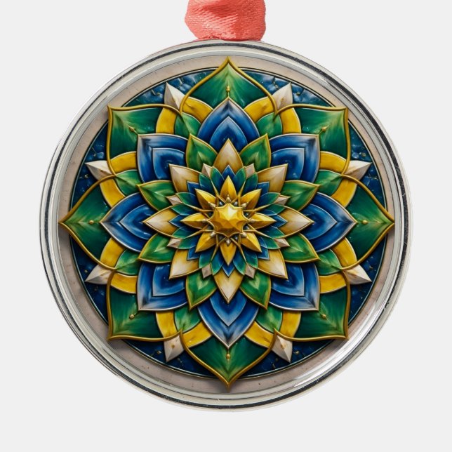 Chaveiro Mandala Luxo - 01 Julgransprydnad Metall (Framsidan)