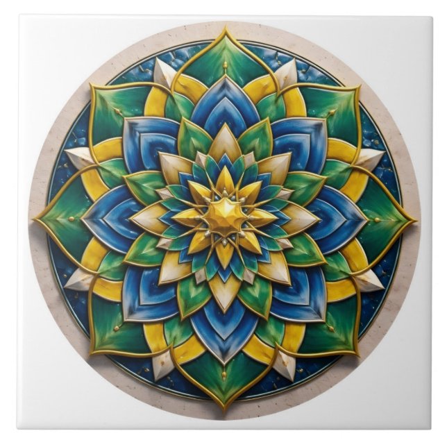 Chaveiro Mandala Luxo - 01 Kakelplatta (Framsidan)