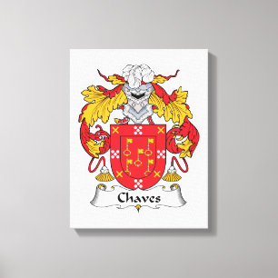 Chaves Family Crest Canvastryck