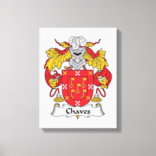 Chaves Family Crest Canvastryck (Framsida)