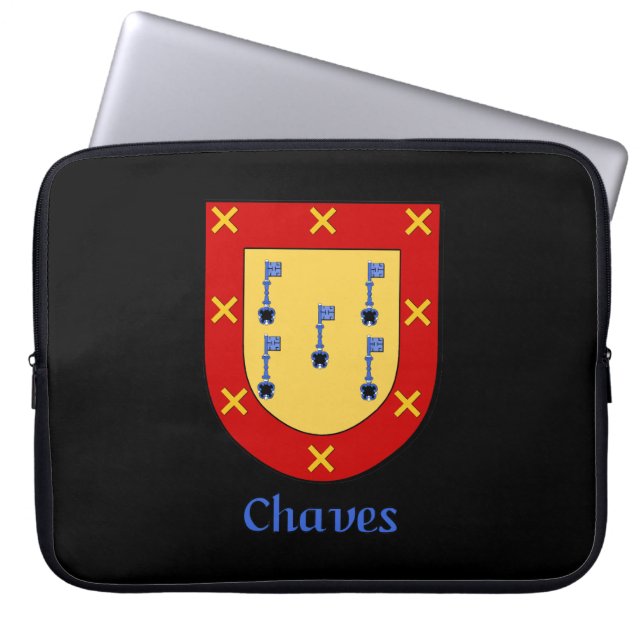 Chaves Family Shield Electronics Bag Laptop Sleeve (Framsidan)