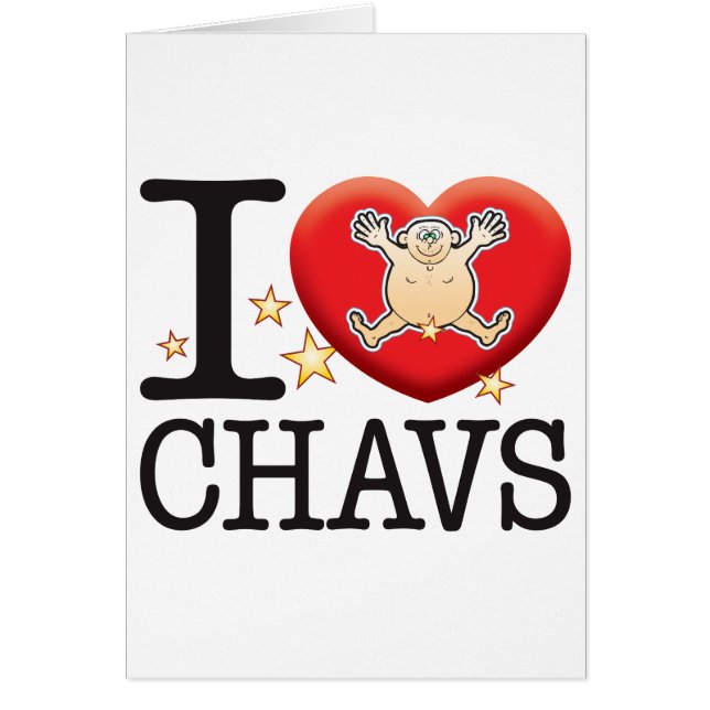 Chavs kärlekman hälsningskort (Framsidan)