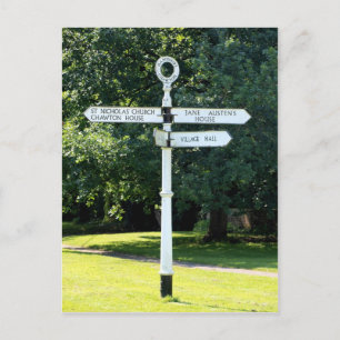 Chawton Signpost Hampshire Vykort