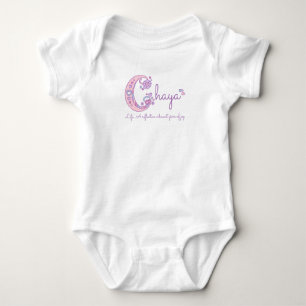 Chaya flickor namn betyder brev C monogramskjorta T Shirt