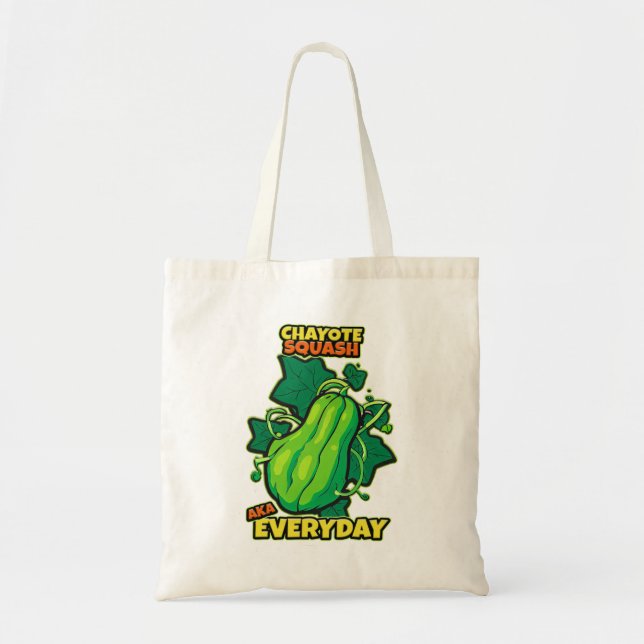 Chayote Squash Graphic Tote Bag Tygkasse (Framsidan)