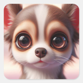 ’Chaz’ Fyrkantigt Klistermärke