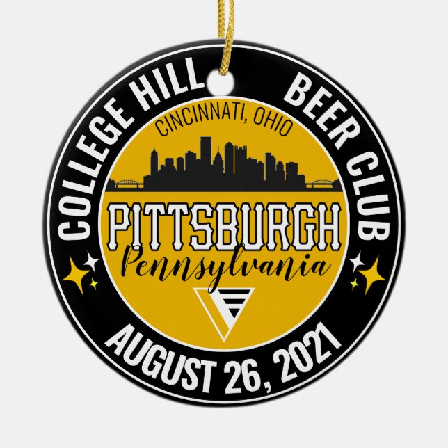 CHBC Pittsburgh Julgransprydnad Keramik (Framsidan)