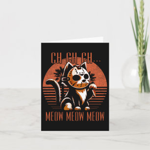 ChCh Meow Meow Meow Funny Animal Horror Film klipp Kort