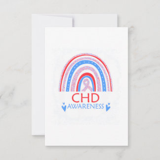 CHD Awareness Heart Disease Bleached Kort