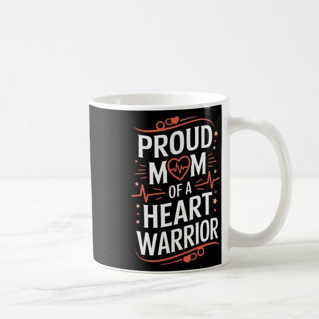 Chd Awareness Heart Disease Warrior Proud Warrior Kaffemugg (Höger)