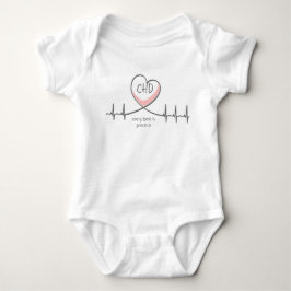 CHD EKG Heart Warrior Baby Jersey Bodykostym T Shirt