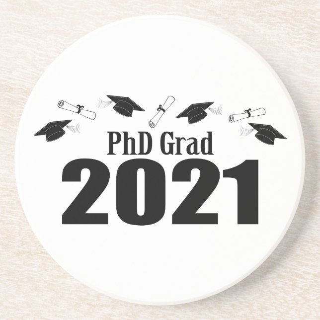 CHD Grad 2021 Caps and Diplomas (Black) Underlägg (Framsidan)