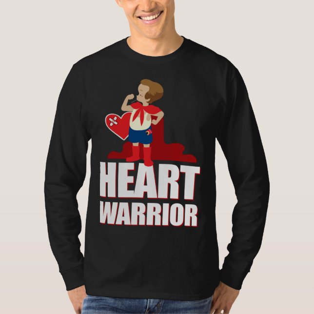 CHD Heart Confidence Caped Boy Hero Warrior Healed T Shirt (Framsida)