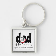 CHD Heart Pappa Anpassade Heartslag Keychain