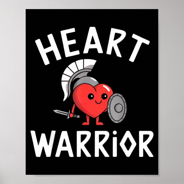 CHD-medvetenhet Hjärt Sjukdom Mamma Warrior Stöd S Poster (Framsidan)