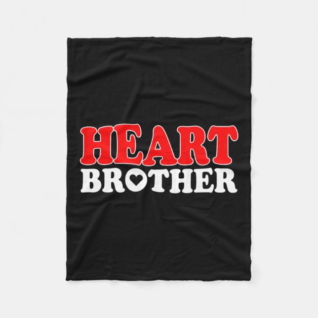 Chd Warrior Brother Congenital Heart Disease Bro Fleecefilt (Framsidan)