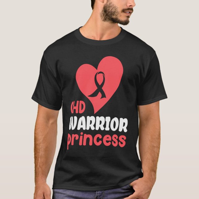 CHD Warrior Heart Disease Awareness Proud Women Pr T Shirt (Framsida)