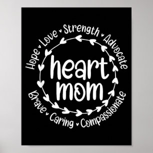 Chd Warrior Mor Hjärtan Mam Congenital Heart Dise Poster
