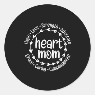 Chd Warrior Mor Hjärtan Mam Congenital Heart Dise Runt Klistermärke