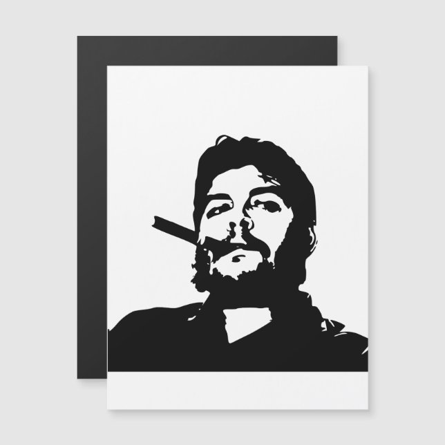 Che Guevara, Comandante, Revolution, Kuba, Havanna Magnetisk Inbjudningskort (Fram/baksida)