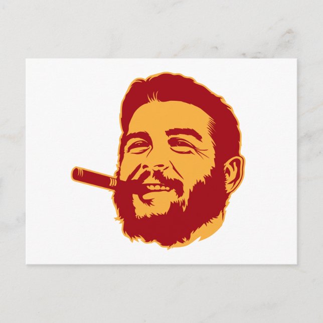Che Guevara med Cigar Porträtt vykort (Framsida)