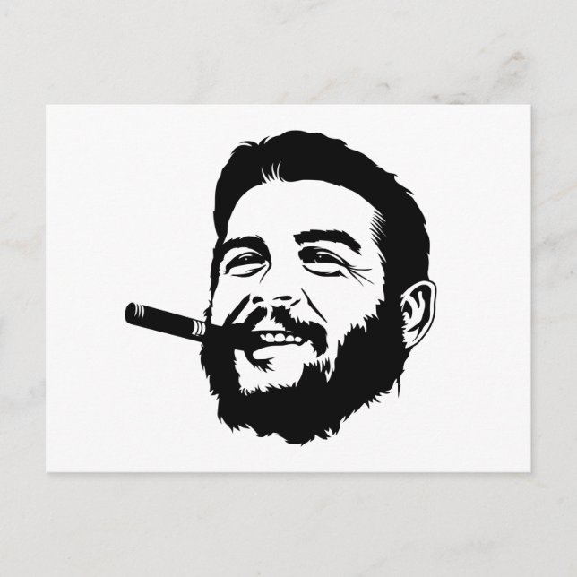 Che Guevara med Cigar Porträtt vykort (Framsida)