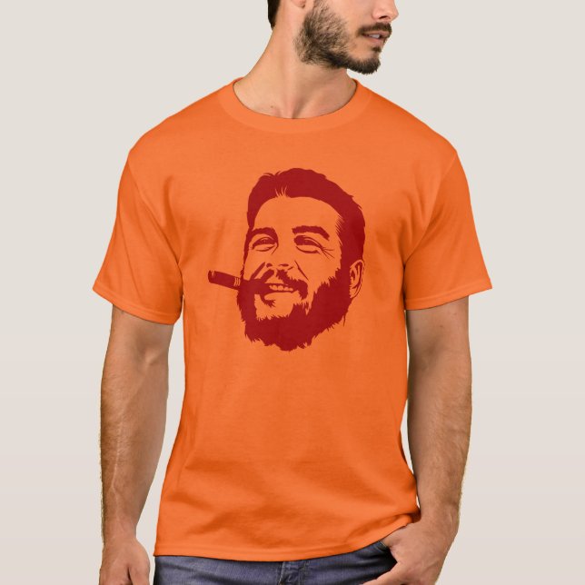 Che Guevara med cigarrporträttT-tröja Tee Shirt (Framsida)