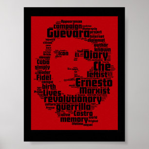 Che Guevara ord molnavtryck Poster
