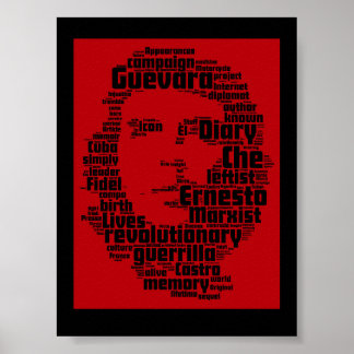 Che Guevara ord molnavtryck Poster
