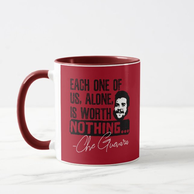 Che Guevara Quote - Varje Ensam är värd ingenting Mugg (Vänster)