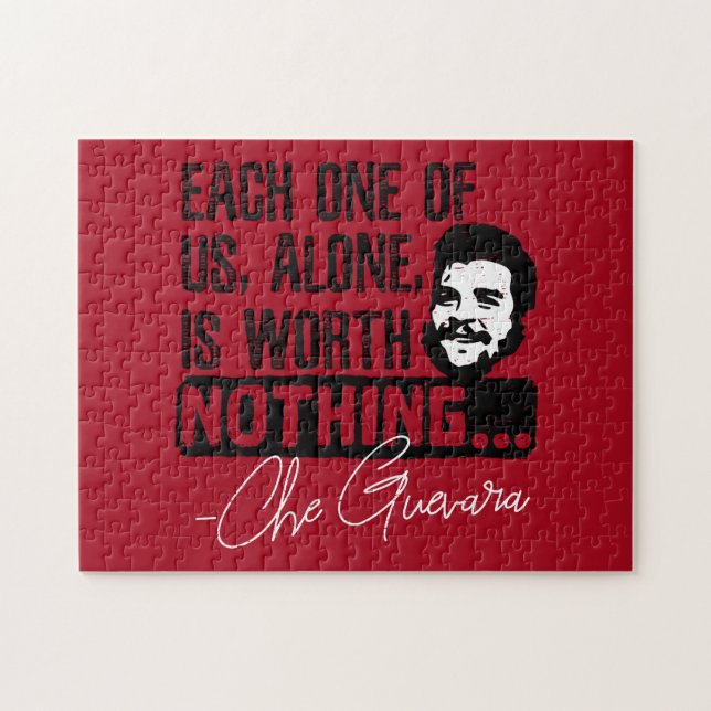 Che Guevara Quote - Varje Ensam är värd ingenting Pussel (Horisontell)