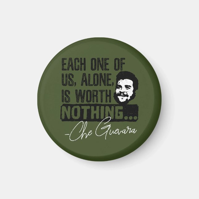 Che Guevara Revolution Revolutionary Quote Magnet (Framsidan)