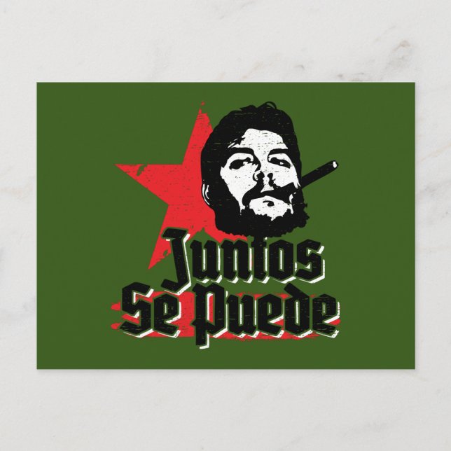 Che Guevara Revolutionärt Citat Juntos Se Puede Vykort (Framsida)