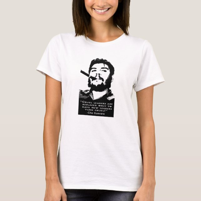 Che Guevara som röker en kubansk cigarr inget T-shirt (Framsida)