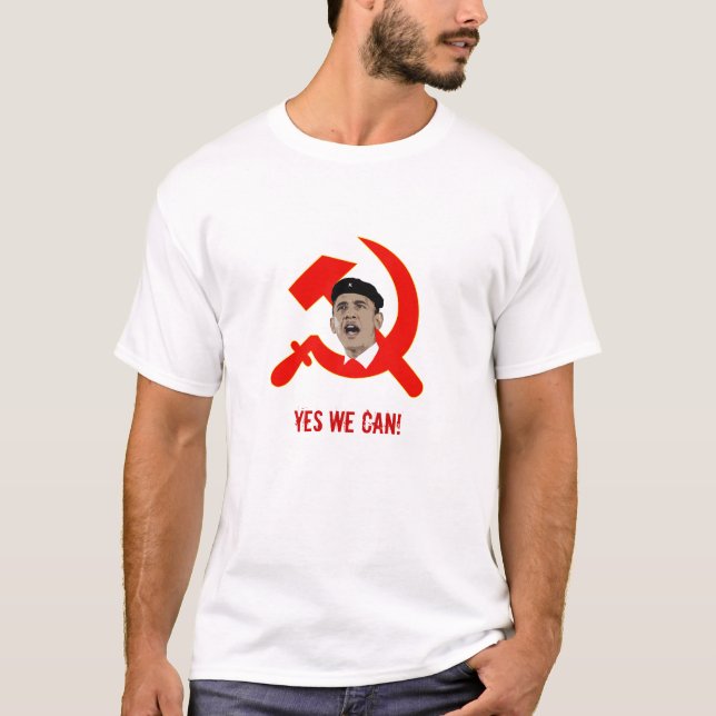 Che röda Obama, ja kan vi! Tee Shirt (Framsida)