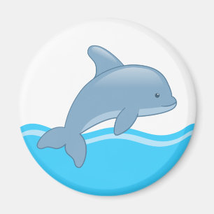 Che Tecknad Jumping Dolphin Magnet