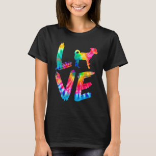 Cheagle Tie Dye Kärlek Hund Mamma Pappa T Shirt