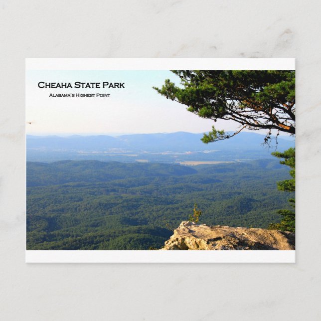 CHEAHA-DELSTATSPARK - HÖGSTA ALABAMA PEKAR VYKORT (Framsida)