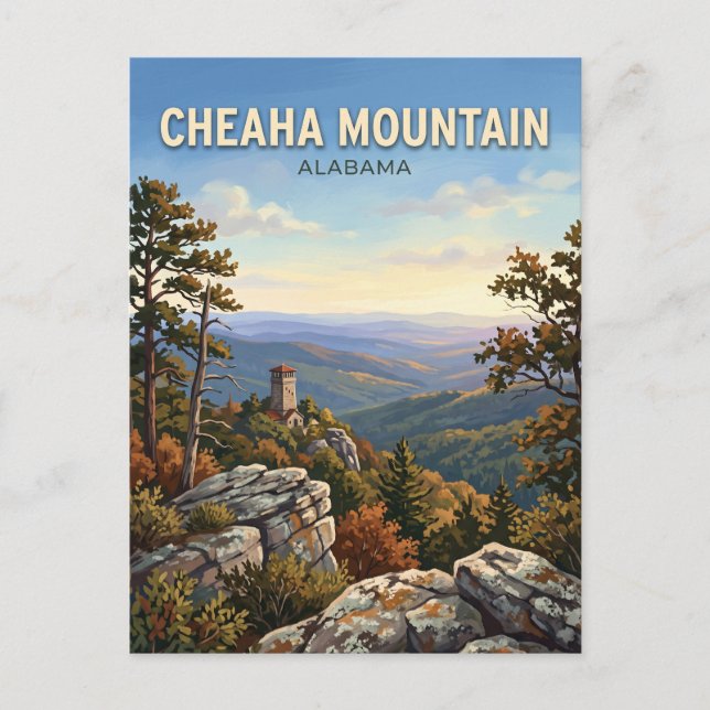 Cheaha Mountain Alabama Vykort (Framsida)