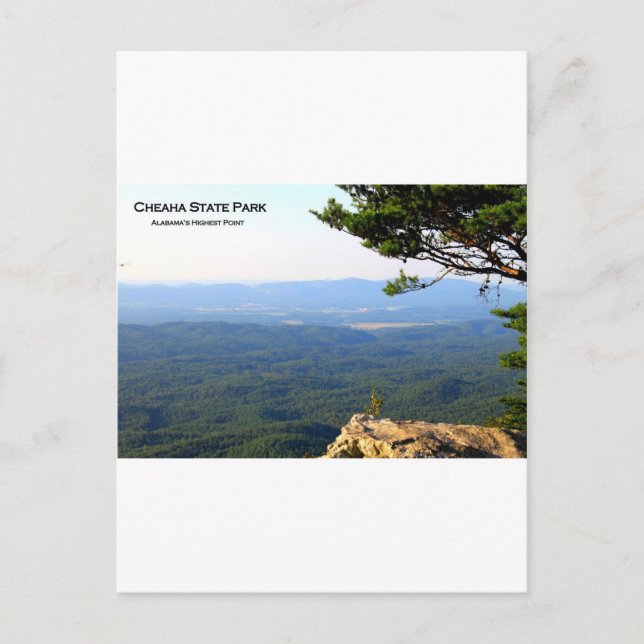 CHEAHA STATE PARK - ALABAMAS HÖGSTA PUNKT VYKORT (Framsida)