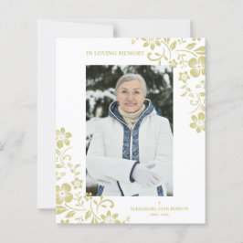 Cheap Classic Gold Floral Funeral Service Photo