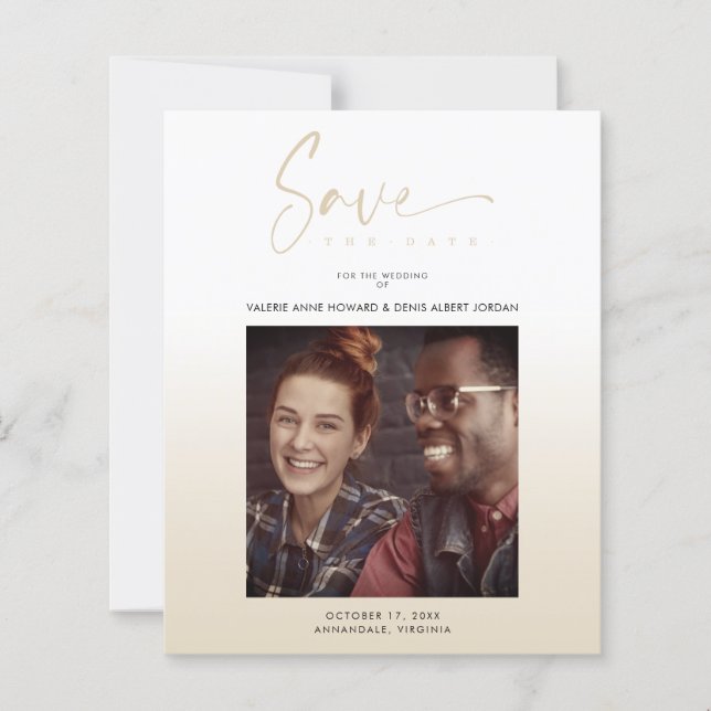 Cheap Modern Gradient Minimalist Photo Couple (Framsida)
