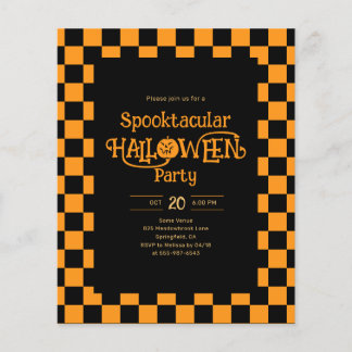 Cheap Retro Spooktacular Halloween Party Flygblad