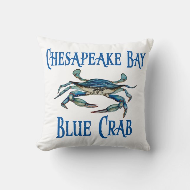 Cheapake Bay Blue Crab Kudde (Framsida)