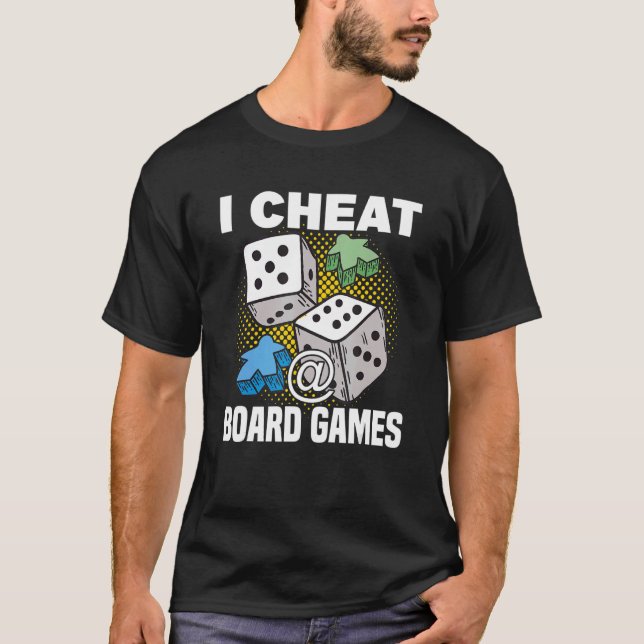 cheat at board games board game board gamer tablet t shirt (Framsida)
