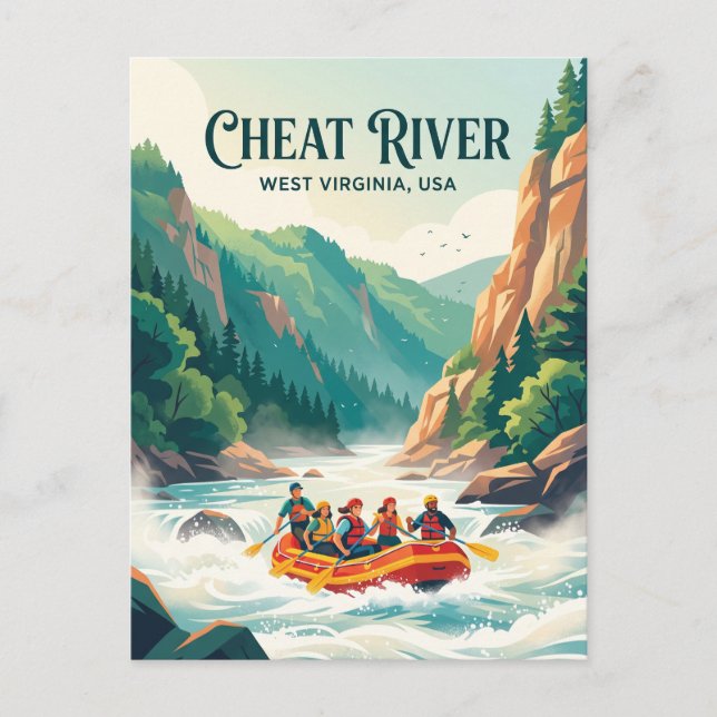 Cheat River, West Virginia, USA Vykort (Framsida)