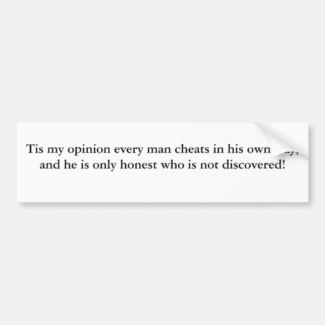 Cheaters i världen bildekal (Framsidan)