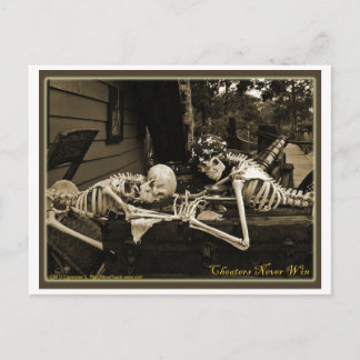 Cheaters Win Postcard Vykort